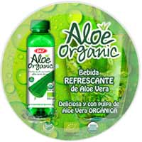 Diseño gráfico del adhesivo para cristal aloe Organic OKF